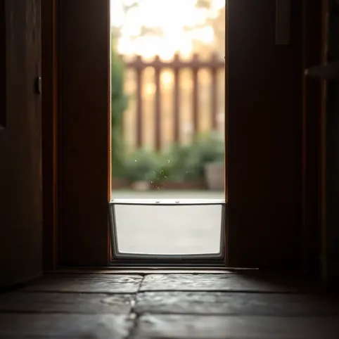 Wejście dla kota w drzwiach