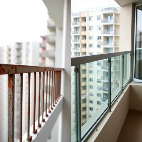 Wymiana balustrady balkonowej w bloku cena