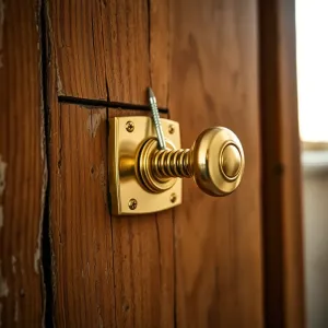 Wymiana klamki w starych drzwiach