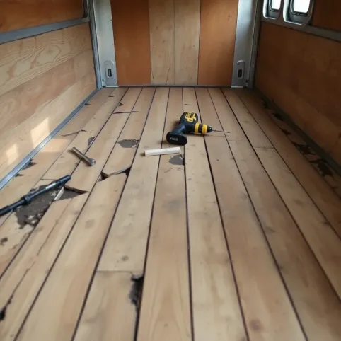 Wymiana podłogi w naczepie koszt