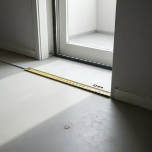 Wysokość wylewki przy drzwiach balkonowych