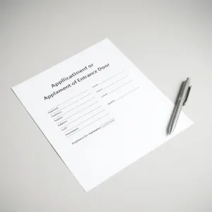 Wzór wniosku o wymianę drzwi wejściowych