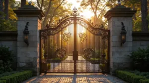 wzory bram wjazdowych dwuskrzydłowych