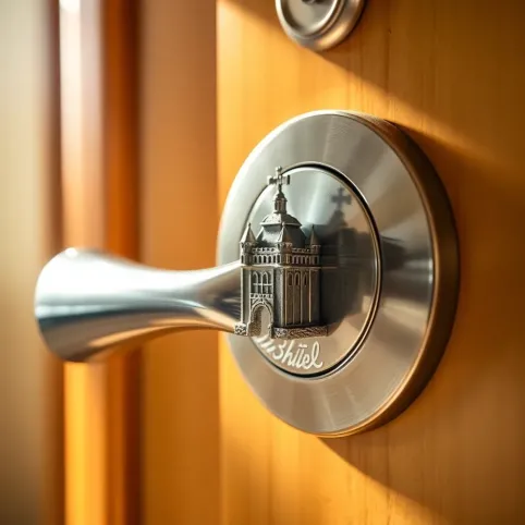 Zamek w klamce do drzwi pokojowych