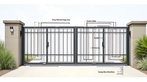 Zasilanie bramy wjazdowej schemat