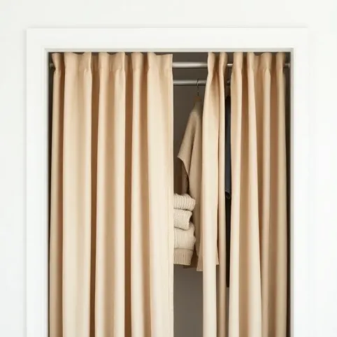 Zasłona do szafy zamiast drzwi