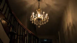 żyrandol wiszący na klatkę schodową