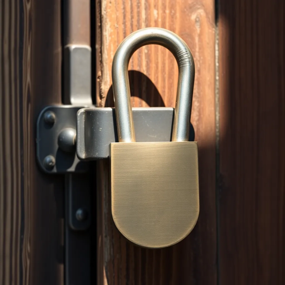 Skobel do drzwi na kłódkę