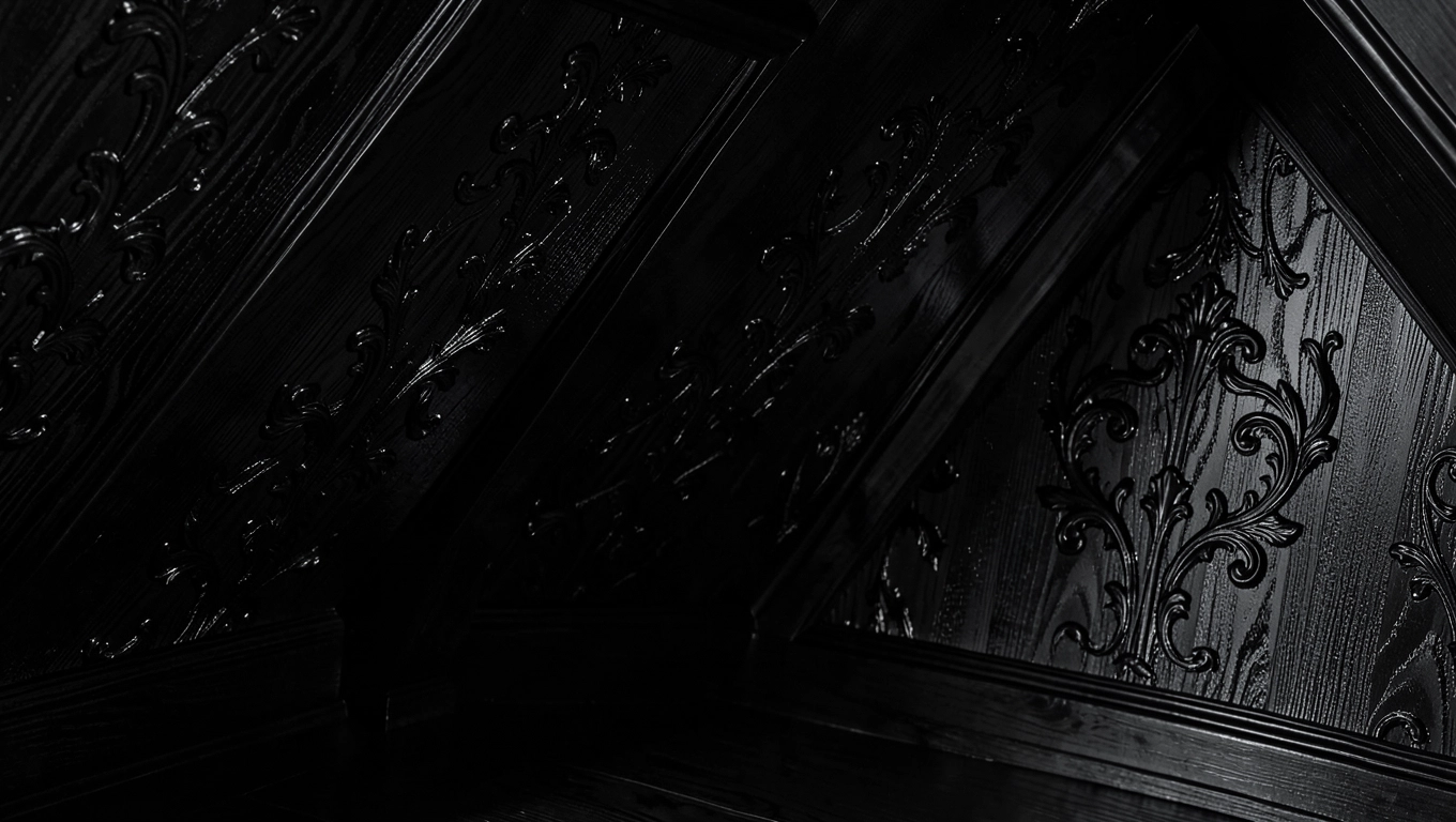 Styl hebanowy w fototapecie na skosy