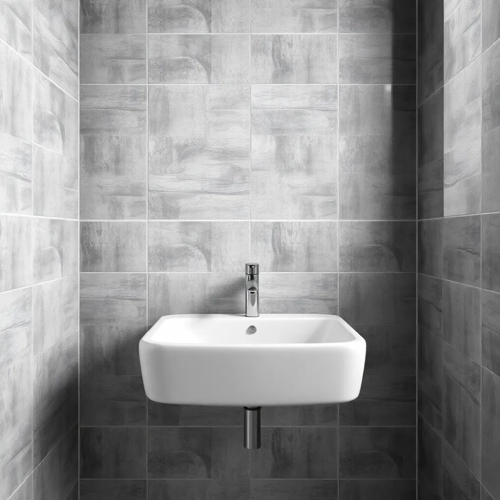 Szare płytki do łazienki Paradyż