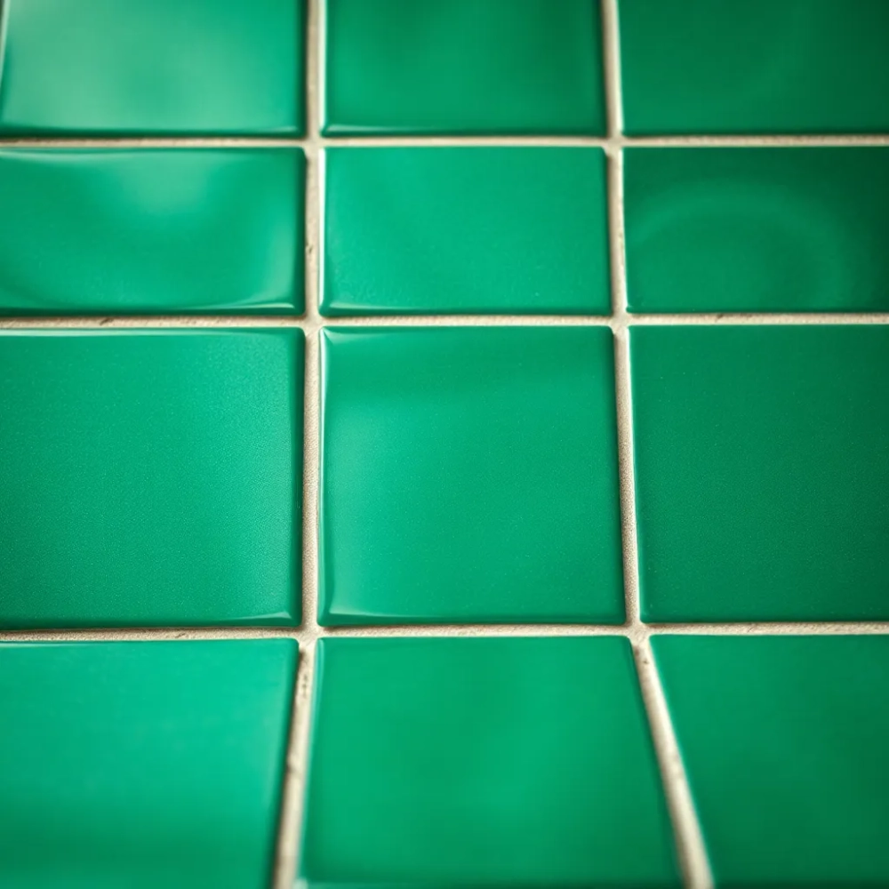 Szmaragdowe płytki do łazienki