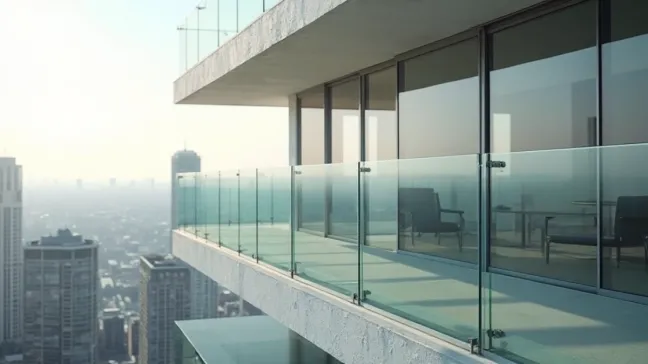 balustrady całoszklane samonośne