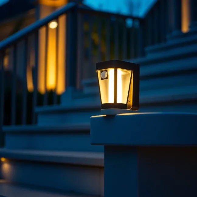 Lampa Schodowa Zewnętrzna Z Czujnikiem Ruchu