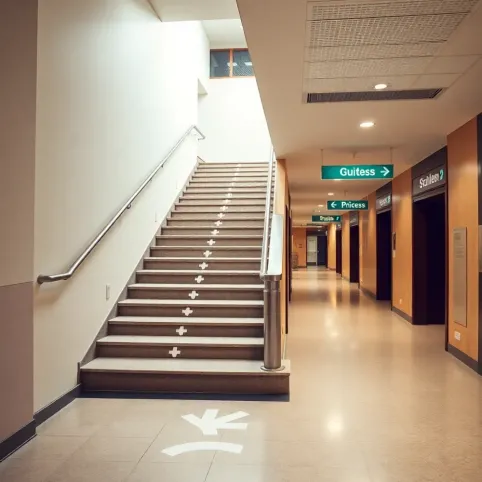 Oznaczenie schodów w budynkach użyteczności publicznej