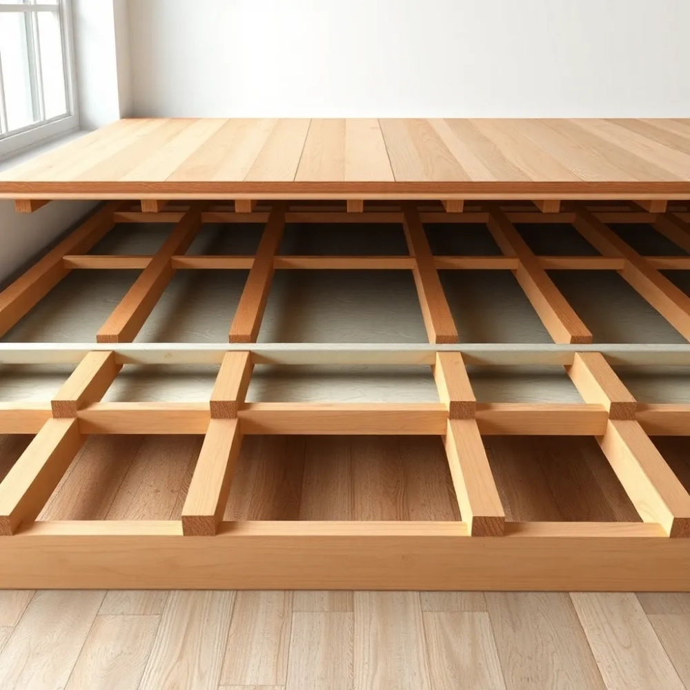 Warstwy podłogi na legarach