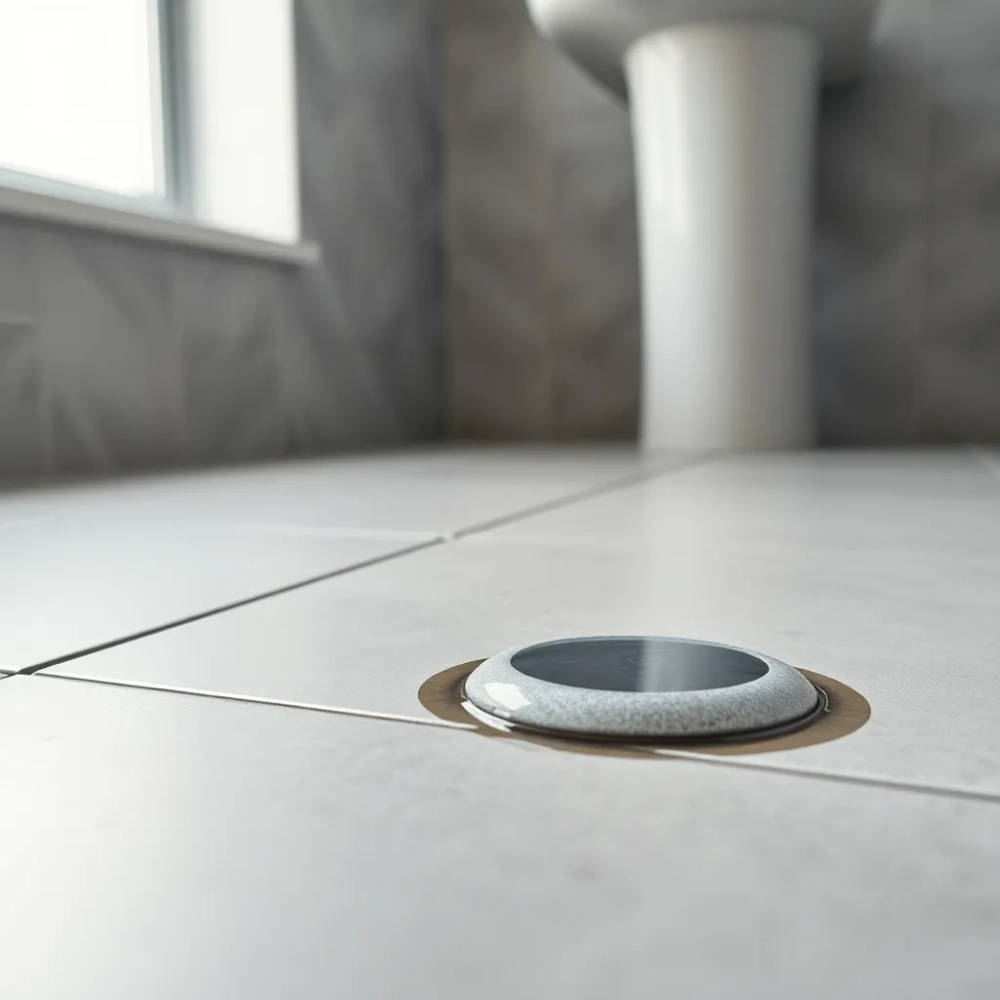 Woda pod płytkami w łazience