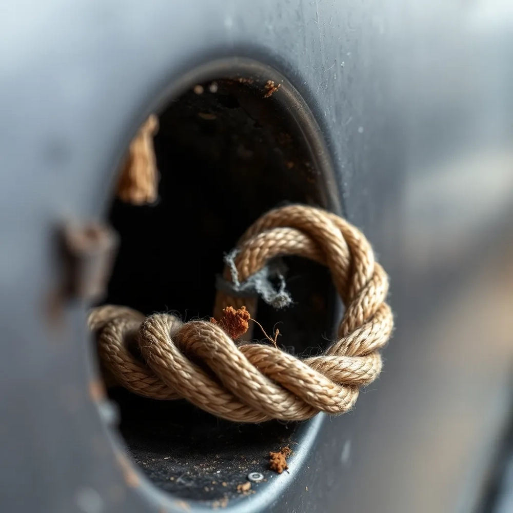 Wymiana sznura w drzwiczkach pieca co