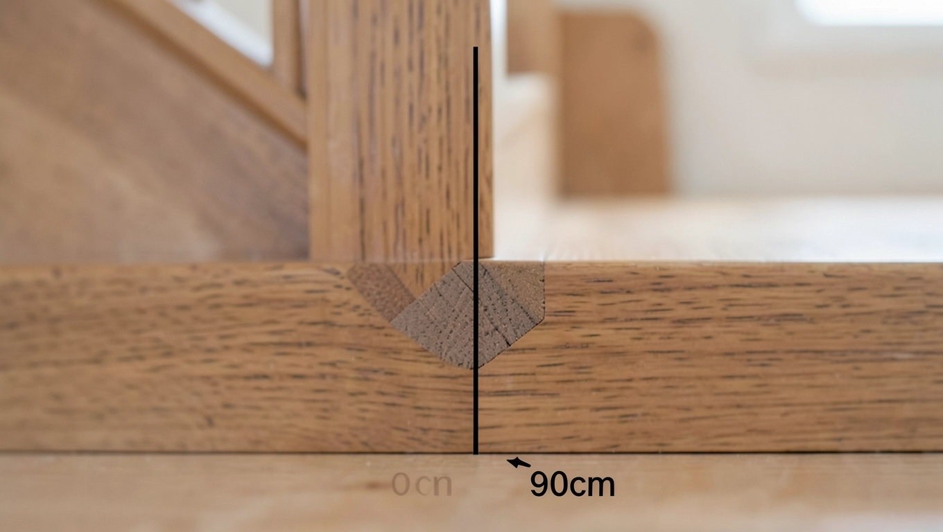 Wysokość poręczy od noska stopnia