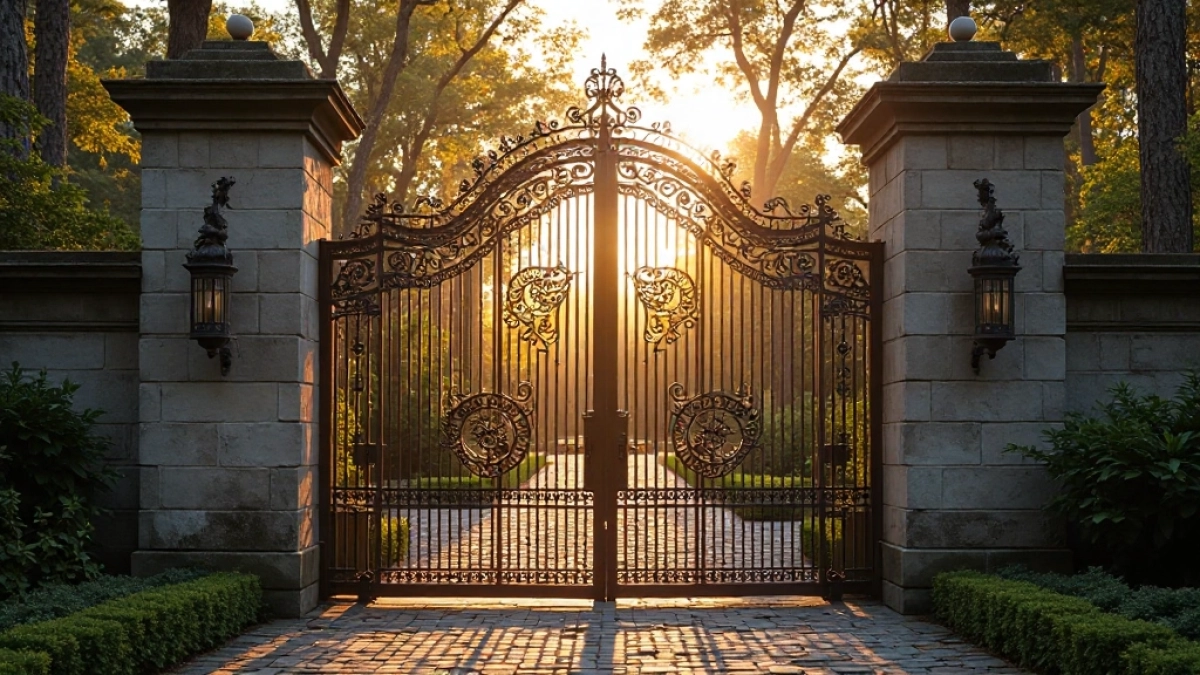 wzory bram wjazdowych dwuskrzydłowych