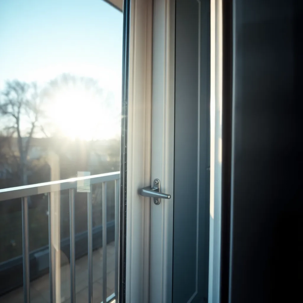 Zablokowane drzwi balkonowe na górze