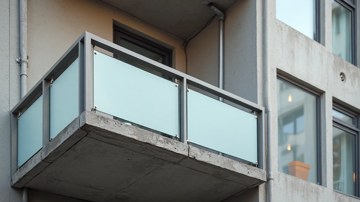 Zabudowa balustrady balkonu w bloku