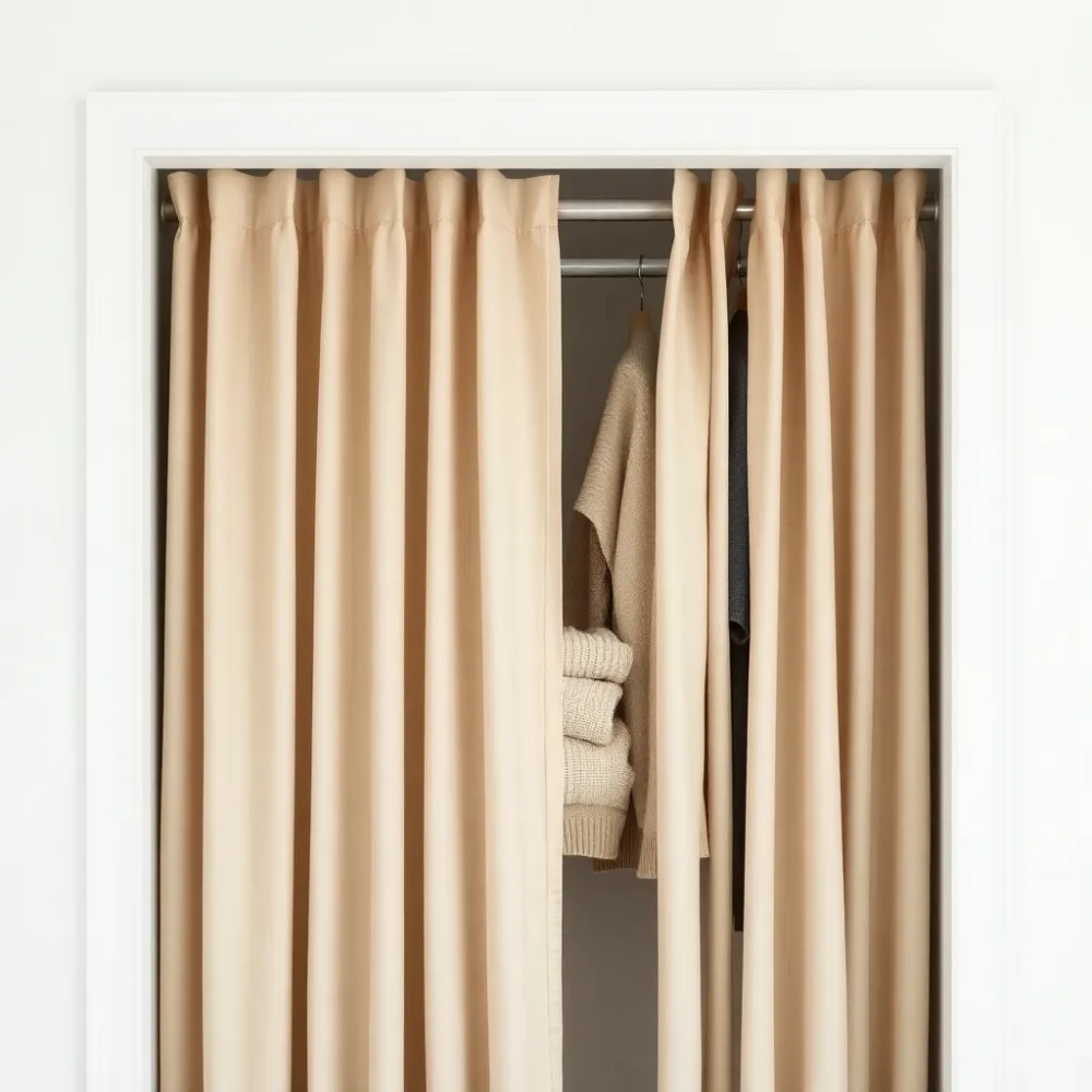 Zasłona do szafy zamiast drzwi