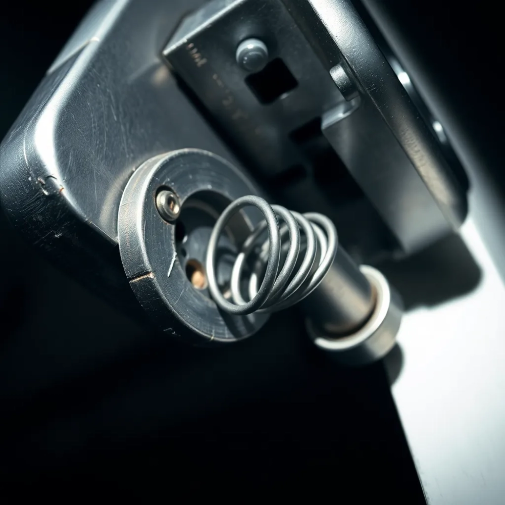 Zepsuta sprężyna w zamku drzwi